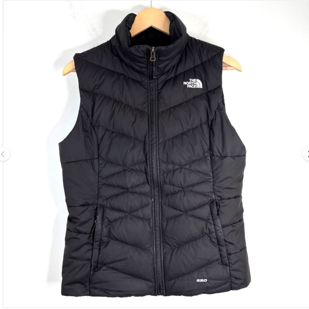 North Face Aconcagua 550 Down Vest M Black Puffer Pocket Outdoor Hiking Gorpcore